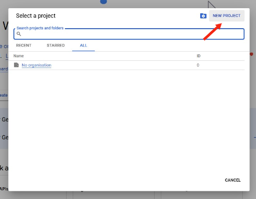 Crear un nuevo proyecto